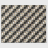 Sci-Fi Metal Muster 3 Wrapping Paper Geschenkpapier (Flach)