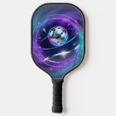 Sci-Fi Metallic Pickleball Core – Galaxy Orbit Pad Pickleball Schläger (Rückseite)