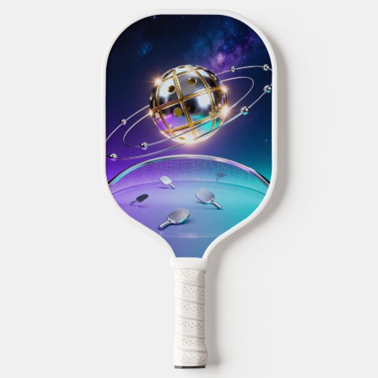 Sci-Fi Metallic Pickleball Orbital Core – Galaxy O Pickleball Schläger (Vorderseite)