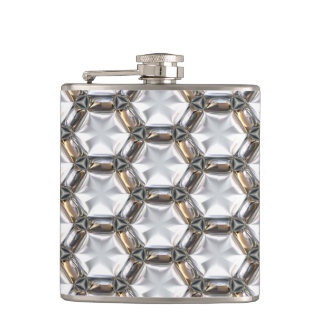 Sci-Fi Metallmuster 4 Wrapped Flask Options Flachmann