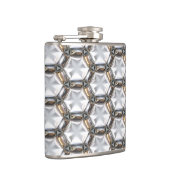 Sci-Fi Metallmuster 4 Wrapped Flask Options Flachmann (Rechts)