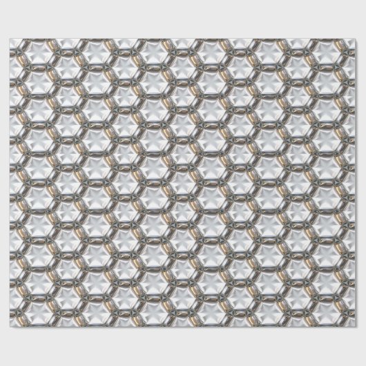 Sci-Fi-Metallmuster 4 Wrapping Paper Geschenkpapier (Flach)