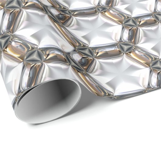 Sci-Fi-Metallmuster 4 Wrapping Paper Geschenkpapier (Rolleneckpunkt)