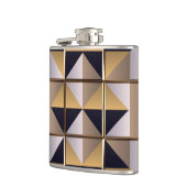 Sci-Fi Metallmuster 6A Wrapped Flask Flachmann (Links)