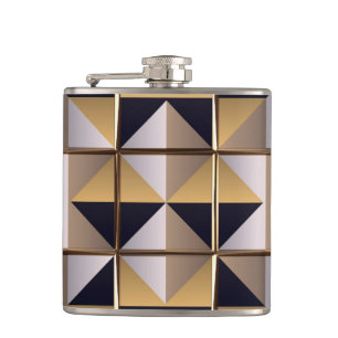 Sci-Fi Metallmuster 6A Wrapped Flask Flachmann