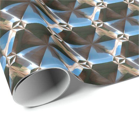 Sci-Fi-Metallmuster 7 Papieroptionen Geschenkpapier (Rolleneckpunkt)