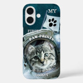 Sci-fi Moon Funny Astronaut Cat Phone Case (Rückseite)