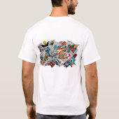 Sci-Fi Movie Collage T-Shirt - Vintage Newspaper (Rückseite)