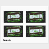 Sci-Fi-Movies-Videokassette passt Ihre Sendungsver Rechteckiger Aufkleber (Blatt)