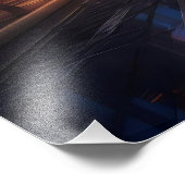 Sci-Fi Night City Fotodruck (Ecke)