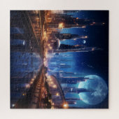Sci-Fi Night City Puzzle (Horizontal)