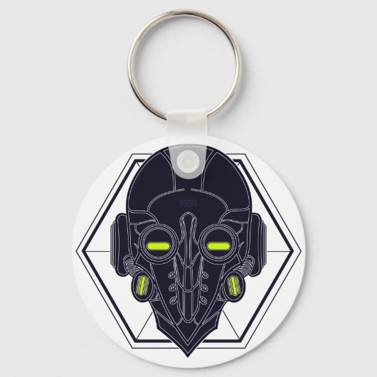 Sci Fi Plague Mask Schlüsselanhänger (Vorderseite)