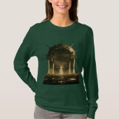 Sci-Fi Portal Gate Green Long-Sleeve T-Shirt (Vorderseite)