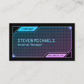 Sci-Fi-Rahmen schwarz Visitenkarte (Vorderseite)