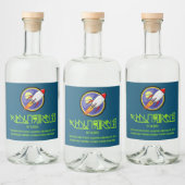 Sci fi-Raketenschiff Alkoholflaschenetikett (Flaschen)