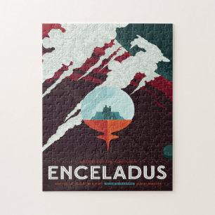 Sci-Fi-Reise-Werbung, Mond Enceladus Puzzle