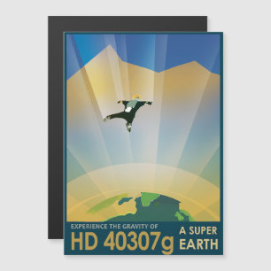 Sci-Fi-Reise-Werbung, Planet HD 40307g Magneteinladung