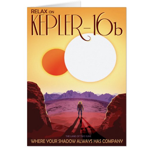 Sci-Fi-Reise-Werbung, Planet Kepler-16b (Vorne)