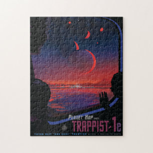 Sci-Fi-Reise-Werbung, Planet Trapist-1e Puzzle