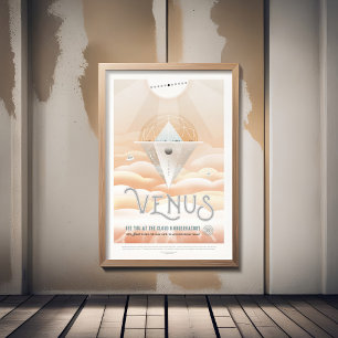 Sci-Fi Reise-Werbung, Planet Venus Fotodruck