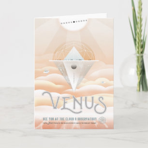 Sci-Fi-Reise-Werbung, Planet Venus Karte