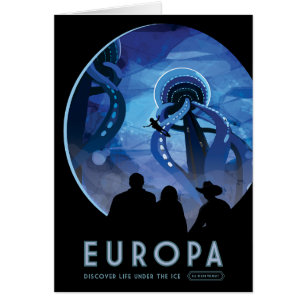 Sci-Fi-Reisewerbung, Mond Europa