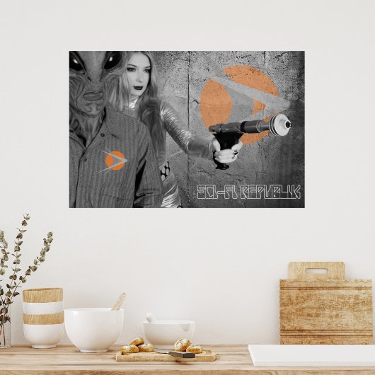 Sci-Fi Republik "Ray-Gun and 33" Design Poster (Küche)