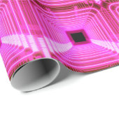 Sci-Fi Retro 3D: Pop Art Illustration Geschenkpapier (Rolleneckpunkt)
