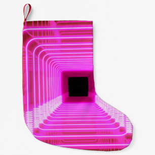 Sci-Fi Retro 3D: Pop Art Illustration Kleiner Weihnachtsstrumpf