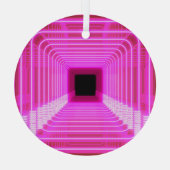 Sci-Fi Retro 3D: Pop Art Illustration Ornament Aus Glas (Rückseite)