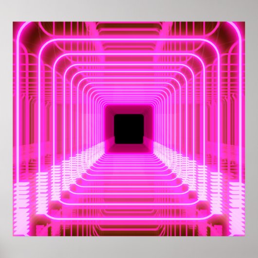 Sci-Fi Retro 3D: Pop Art Illustration Poster (Vorne)