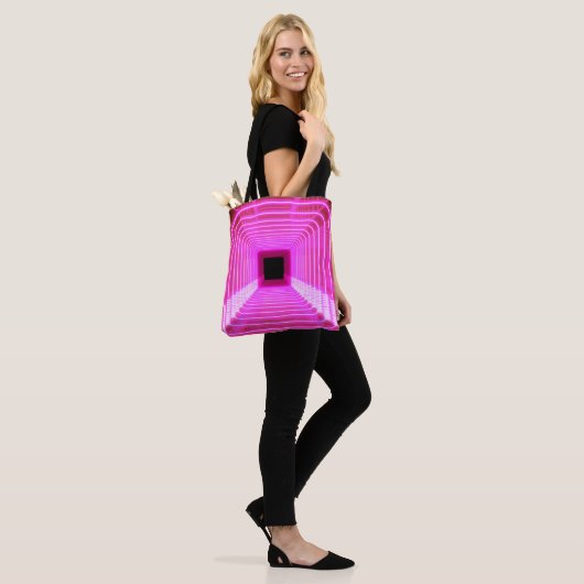 Sci-Fi Retro 3D: Pop Art Illustration Tasche (Am Model)