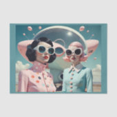 Sci-fi Retrofuturistische Modefrauen (1) Seidenpapier (Vorderseite)