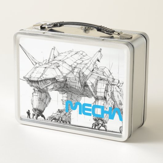 Sci-Fi Robot Monster Metal Lunchbox (Rückseite)