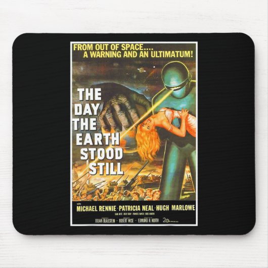 Sci Fi Roboter Halloween Earth Invasion Science Fi Mousepad (Vorne)