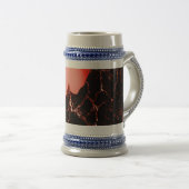 sci-fi rote Fantasy futuristisch Bierglas (VorderseiteRechts)