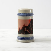 sci-fi rote Fantasy futuristisch Bierglas (Mittel)