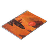 Sci-Fi "Seas of Fire" doppelte Sonnen, Lavasee Wel Notizblock (Linke Seite)