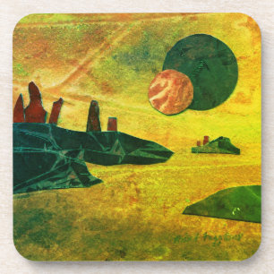 Sci-Fi "Seas of Fire" molten Lava Alien world Bev Getränkeuntersetzer