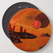 Sci-Fi "See des Feuers" doppelte Sonnen, Lavasee Button (Vorne & Hinten)
