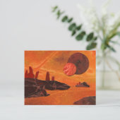 Sci-Fi "See des Feuers" doppelte Sonnen, Lavasee Postkarte (Stehend Vorderseite)