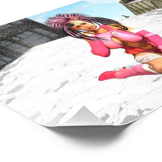 Sci Fi Snow Punk Fotodruck (Ecke)