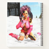 Sci Fi Snow Punk Notizblock (Rückseite)
