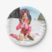 Sci Fi Snow Punk Pappteller (Vorderseite)