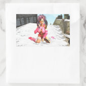 Sci Fi Snow Punk Rechteckiger Aufkleber (Tasche)