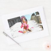 Sci Fi Snow Punk Rechteckiger Aufkleber (Umschlag)