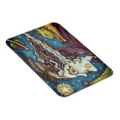SCI FI SPACE WITCH & COMET CAT HUMOROUS HALLOWEW MAGNET (Rechte Seite)