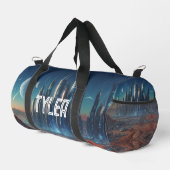 Sci-Fi-Stadt im Weltraum  Duffle Bag (Rechte Ecke)