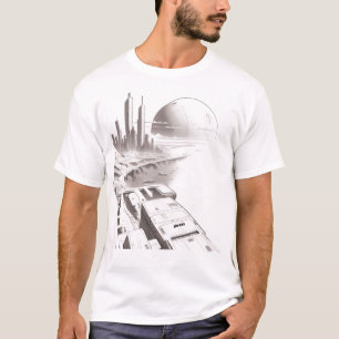 Sci-Fi-T - Shirt, der durch das Universum 01 D füh T-Shirt