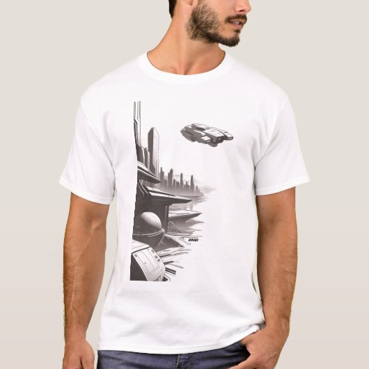Sci-Fi-T - Shirt durch das Universum 01 B, Vorders (Vorderseite)